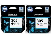 Zestaw oryginalnych tuszy HP 305 czarny + kolor 3YM61AE 3YM60AE do drukarki