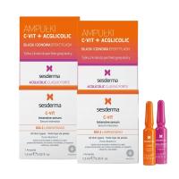 2x SESDERMA ZESTAW EFEKT FLASH Acglicolic 1,5 ml + C-VIT Serum 1,5 ml