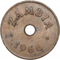 Zambia 1 pens penny 1966