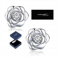 PIĘKNE KOLCZYKI SREBRNE 925 RODOWANE RÓŻE