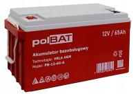 AKUMULATOR VRLA AGM 12V 65Ah BEZOBSŁUGOWY ZASILANIE AWARYJNE UPS