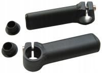 Rogi rowerowe proste, lekkie - stop ALUMINIUM - 130 mm - CZARNE