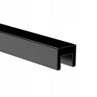 PORĘCZ NAKŁADANA NA SZKŁO 3M ALUMINIUM SATYNA ELOX CZARNA