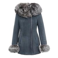 Kożuch Damski Naturalny z Naturalnym Futrem - Marzenka