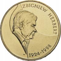 0809 2 zł - Zbigniew Herbert - mennicze z woreczka