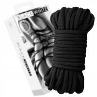 Lina do wiązania i sex zabaw 10m czarna BDSM bondage sznur do krępowania