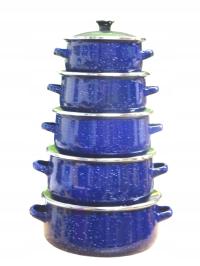 Набор стальных эмалированных кастрюль стальные эмалированные крышки кастрюль