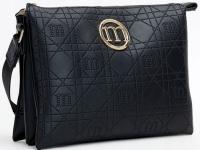 Monnari Torebka Damska Listonoszka z logo Kolekcja Premium Czarna