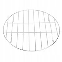 STALOWY OKRĄGŁY RUSZT DO PIECZENIA MIĘSA RYB I WARZYW SREBRNY