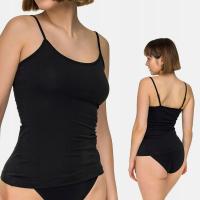 Женский черный топ на бретелях