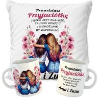 ZESTAW PODUSZKA + KUBEK DLA PRZYJACIÓŁKI KOLEŻANKI + IMIONA IMIĘ PREZENT W2