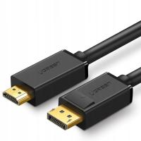Ugreen jednokierunkowy kabel z DisplayPort na HDMI 4K 30 Hz 32 AWG 2m