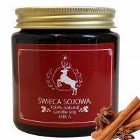 ŚWIECE SOJOWE NATURALNE PREZENT ŚWIECZKI ZAPACHOWE 180ml 40H PALENIA