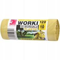 Worki na śmieci do plastiku Bratek 120l 10 szt. Worki do segregacji plastik