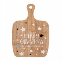 Świąteczna Deska do krojenia bambusowa taca serwowania Altom Design 33x23cm