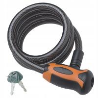 BLOKADA ROWEROWA PĘTLA 120x0.8cm ZAPIĘCIE KLUCZ