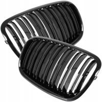 Atrapa nerki grill kratka czarny połysk 2 szt do BMW X5 E70 X6 E71