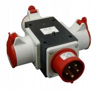 Rozgałęźnik 3-fazowy wejście 1x32A 5P/ wyjście 3x32A 5P IP44 ROP 3253