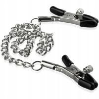 ПРЯЖКИ ЗАЖИМЫ С ЦЕПОЧКОЙ ДЛЯ СОСКОВ ИЛИ КЛИТОРА БДСМ