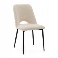 БУКЛЕ МЯГКИЙ СТУЛ ДЛЯ ГОСТИНОЙ СТОЛОВОЙ ГЛАМУР ЭКРЮ СВЕТЛО-БЕЖЕВЫЙ ОРО