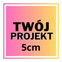 Etykiety 199 szt KWADRAT NAKLEJKI nadruk LOGO firmy KOLOR WODOODPORNE 5cm