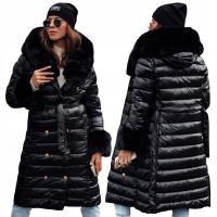 DStreet płaszcz damski czarny puchowy z kapturem TY4749