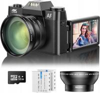 Kompaktowy aparat cyfrowy SINEXE G10, 4K, 48 MP, 16-krotny zoom cyfrowy