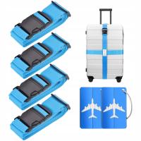 4X багажный ремень безопасности для чемоданов, набор из 2 этикеток