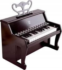 Электрическое пианино с подсветкой Hape с 25 клавишами, черное, с 6 ритмами