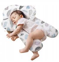 SHEIN PODUSZKA ANTYWSTRZĄSOWA BIAŁA MOTYW ROŚLINNY 1HD