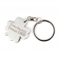 Брелок металлический Счастливый клевер подарок гаджет гравер логотип имя