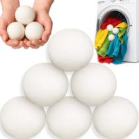 WEŁNIANE KULE DO SUSZARKI KULKI MIĘKKIE PRANIE SUSZENIA ZMIĘKCZAJĄCE 6szt