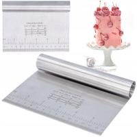 NÓŻ CUKIERNICZY z podziałką do ciasta TORTU SZPATUŁKA ŁOPATKA z podziałką15