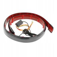 Wykończenie z włókna węglowego Listwa świetlna tylnego spojlera LED Mocno czerwona 3 funkcje