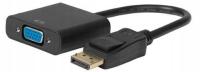 Microconnect DPVGA15CM adapter kablowy 0,15 m DisplayPort VGA (D-Sub) Czarny