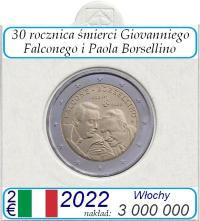 2 euro Włochy Falcone i Borsellino 2022 + holder