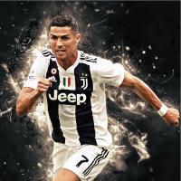 HAFT DIAMENTOWY MOZAIKA DIAMOND PAINT CRISTIANO RONALDO CR7 PIŁKARZ 30x30