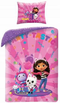 Pościel Niemowlęca bawełniana 100x135 Koci Domek Gabi