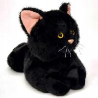 DUŻY PLUSZOWY KOT CZARNY MASKOTKA 45 CM MIĘKKA PRZYTULANKA DLA DZIECI