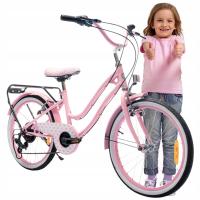 Велосипед для девочек 20 дюймов детский велосипед 6-10 лет 6 передач багажник