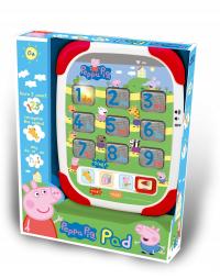 TABLET EDUKACYJNY Z WIBRACJĄ DLA DZIECI 20 cm x 15 cm ŚWINKA PEPPA ZESTAW