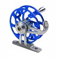 Kołowrotek do łowienia pod lodem 3 kg Drag Portable na tratwę Oszczędność pracy Wędkarstwo muchowe Niebieski