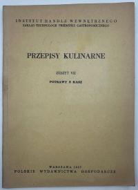 Przepisy kulinarne Zeszyt VII Potrawy z kasz