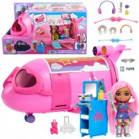 Розовый Радужный самолет Барби Extra Fly Minis кукла-пилот ZA5092