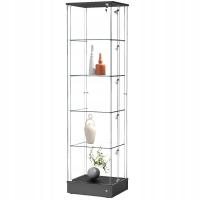 Gablota Szklana na Modele Kolekcje Zamykana + LED 50x41x190