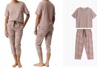 Piżama damska Atlantic krótki rękaw / 3/4 spodnie NLP-488 c.pudrowa **L**