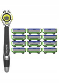 Maszynka do Golenia Brody Głowy Męska 6 Ostrzy Pace6 3D rączka +12 Wkładów