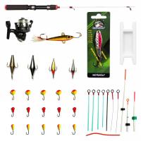 WĘDKA PODLODOWA + KOŁOWROTEK + OSPRZĘT - ZIMA 5