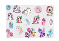 Naprasowanka Termo Aplikacja Naklejka Odzież Jednorożce Kucyki pony zestaw