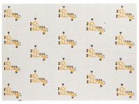 Koc bawełniany w żyrafy 130x170 cm beżowy